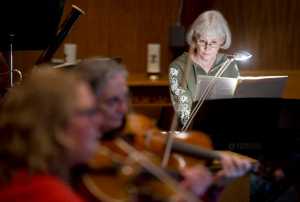 Pianist Sue Kazama reheases with the Juneau Bach Society at Northern Lights United Church on Tuesday, Nov. 29, 2016. The Society performs its annual holiday concerts Saturday, Dec. 3 at8 p.m. at Northern Light United Church and Sunday, Dec. 4 at 3 p.m. at Chapel by the Lake.