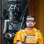 Kai Monture gives a lecture titled "The Way of the Warrior" at the Walter Soboleff Center on Wednesday, Nov. 29. Monture, of the K'iniex Kwáan in Yakutat, spoke about what he's learned from his grandfather, George Ramos, who is an expert on Tlingit warriors.