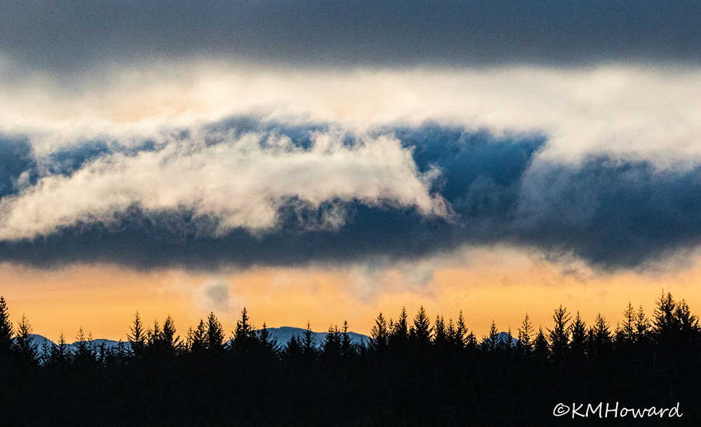 Morning clouds, Lena Cove on Christmas Eve.