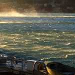 Surf and spume on Gastineau Channel downtown on Jan. 7.