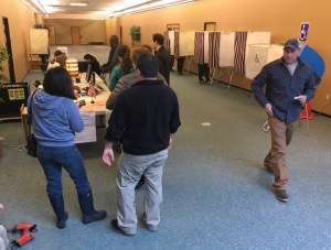 In this file photo from Nov. 6, early voters line up to cast ballots at the Mendenhall Mall Annex.