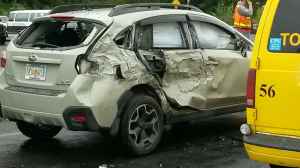 The scene of the crash Tuesday morning