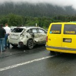 The scene of the crash Tuesday morning