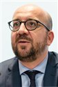 Belgian Prime Minister Charles Michel speaks during a media conference in Brussels on Tuesday. Explosions, at least one likely caused by a suicide bomber, rocked the Brussels airport and subway system Tuesday, prompting a lockdown of the Belgian capital and heightened security across Europe.