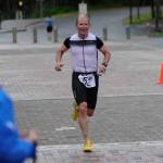 John Bursell wins the 2018 Aukeman Triathlon at the University of Alaska Southeast on Saturday, August 4, 2018. (Nolin Ainsworth | Juneau Empire)