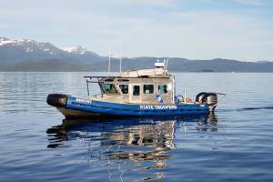 Alaska State Wildlife Troopers R/V Sentry goes through Alaska waters in this undated photo. (Alaska Wildlife Troopers | Courtesy Photo)