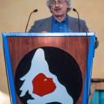 Tom Melville, of Capital Copy, speaks after receiving the Business Leadership for the Arts Award during the Mayors Awards for the Arts at the Juneau Arts & Culture Center on Friday, August 17, 2018. (Michael Penn | Juneau Empire)