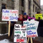 Jennifer Thompson at an education rally at the Alaska State Capitol. (Courtesy Photo)