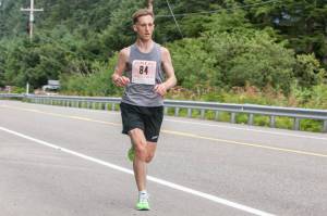 Shawn Miller runs in the 2018 Juneau Marathon. (Courtesy Photo | Jim Beedle)