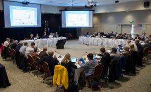 NOAAs Hydrographic Services Review Panel meets this week at the Elizabeth Peratrovich Hall. (Michael Penn | Juneau Empire)