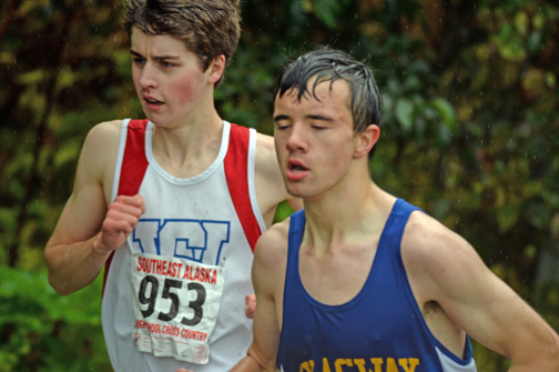 Sitka's Colin Baciocco won the 1A/2A/3A boys Region V championship on Saturday at Sandy Beach.