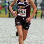 Hoonah's Jordan McLuckie sprints to the finish of the 1A/2A/3A Girls Region V Crosscountry Championships at Sandy Beach on Saturday. A slideshow of photos is online at Juneauempire.com.
