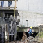 Scenes from a rescue call downtown Monday afternoon.