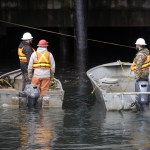 Scenes from a rescue call downtown Monday afternoon.