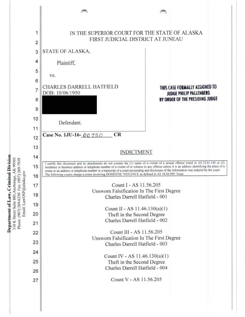 A Juneau grand jury indicted two people on Wednesday for alleged fraudulent activity. One woman is believed to have used a debit card belonging to someone else and another man is believed to have collected his PDF for seven years illegally.