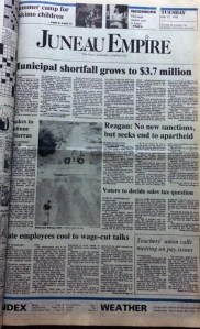 The front page of the Empire on July 22, 1986