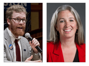 Justin Parish, pictured left, and Cathy Muñoz, pictured at right.