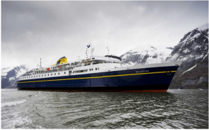 The Alaska Marine Highway ferry Malaspina travels through Tracy Arm Fjord in 2013.