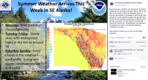A screengrab from the US National Weather Service Alaska Facebook page