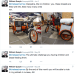 A screengrab of William Quayle Jr.'s Twitter feed.