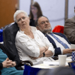 In this file photo from May, Rep. Gabrielle LeDoux, R-Anchorage, left, Rep. Louise Stutes, R-Kodiak, Rep. Wes Keller, R-Wasilla, and Rep. Les Gara, D-Anchorage, watch the resolution vote to continue work on bills during the special session.
