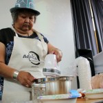 Francis Neumann whips up her entry for the Celebration 2016 Soapberry Contest on Friday at the Juneau Arts & Culture Center.