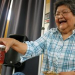 Doris McLean sells her last jar of prepared soapberries after the Celebration 2016 Soapberry Contest at the Juneau Arts & Culture Center on Friday. McLean, one of three contestants, has won the contest before.