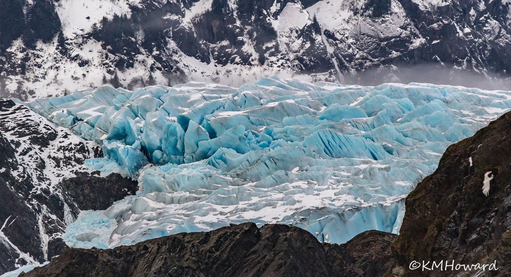 Mendenhall Glacier hanging like a blue jewel on Jan. 17. (Kerry Howard)