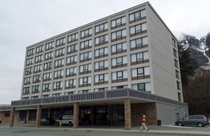 Goldbelt Hotel in downtown Juneau on Tuesday. (Michael Penn | Juneau Empire)