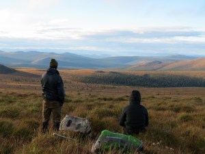 Bjorn Dihle | FOR THE JUNEAU EMPIRE Luke and Kiah Dihle look out on the tundra during a caribou hunt.
