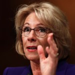 In this Jan. 17 photo, Education Secretary-designate Betsy DeVos testifies on Capitol Hill in Washington at her confirmation hearing before the Senate Health, Education, Labor and Pensions Committee. (Carolyn Kaster | The Associated Press)