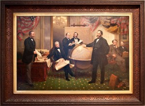 &ldquo;Signing of the Alaska Treaty&rdquo; by Emanuel Leutze will be on display in Alaska during its sesquicentennial year. (Courtesy image)
