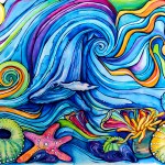 Grace Wolf&rsquo;s piece before being divided up at Petersburg&rsquo;s Art by the Inch fundraiser. (Photo by Chelsea Tremblay)