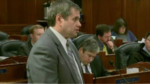 Rep. Chris Tuck, D-Anchorage, presents House Bill 3 on the floor of the Alaska House of Representatives on Monday. (Gavel Alaska photo)