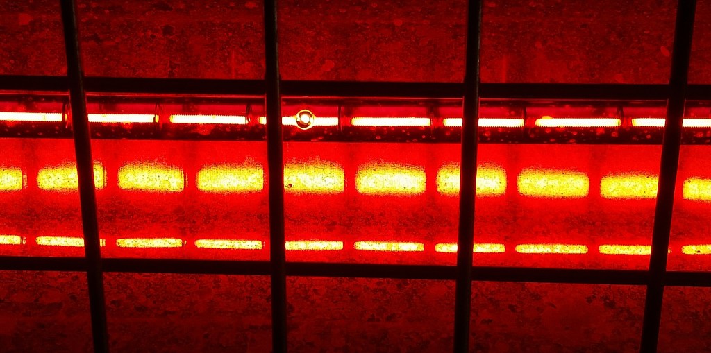 Solarium heating element on the upper deck. Photo by Vanessa Sinclair.