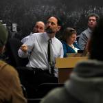 Lands Manager Greg Chaney presents his case for the Pederson Hill Preliminary Plat on Tuesday night. The Planning Commission unanimously approved the Preliminary Plat proposal at the meeting. (Alex McCarthy | Juneau Empire)