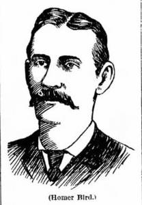 A drawing of Homer Bird done from a photo, The Times-Picayune, New Orleans, Louisiana, Sun, Jul 16, 1899.