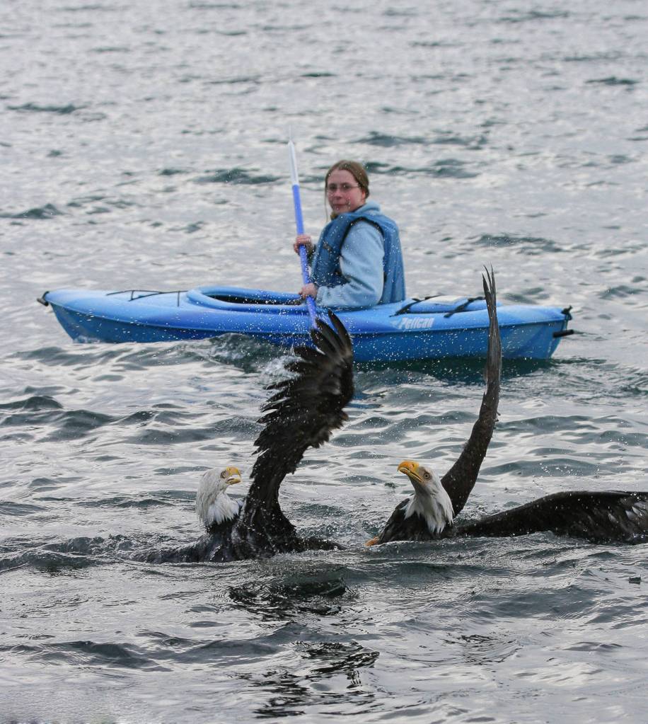 Jayleen Beedle gets ready to break two combatants apart. Photo by Jay Beedle.