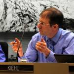 Assembly Finance Committee Chair Jesse Kiehl speaks at Monday&rsquo;s Assembly meeting. Kiehl and the rest of the Assembly spoke Wednesday night about the future of the city&rsquo;s budget. (Alex McCarthy | Juneau Empire)