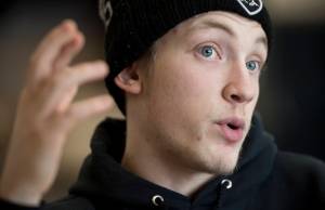 Chase Saviers, a stand-out starting guard for the Thunder Mountain High School boys varsity basketball team, talks about his years of playing for the team during an interview at TMHS on Wednesday. (Michael Penn | Juneau Empire)