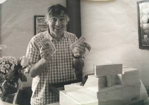 Lisle Hebert inside the Gold Town Nickelodeon Theater. Photo courtesy of Collette Costa.