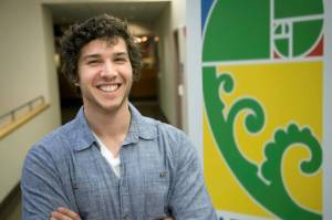 UAS Student Avery Stewart, a Coeur Alaska - Kensington Gold Mine Environmental Science Award recipient, wants to use his Environmental Science degree to help Alaska explore more renewable energy options. (Photo by Seanna O&rsquo;Sullivan)