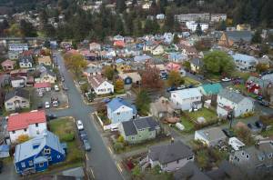 An area known as the &ldquo;Flats&rdquo; in downtown Juneau. (Michael Penn | Juneau Empire File)