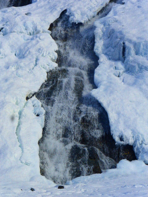 Springtime at Nugget Falls: The ice melt created roaring waters again on March 22. (Photo by Denise Carroll)