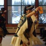 During the first annual University of Alaska Southeast spring arts showcase, Raven the trickster, to much laughter, made off with many audience members&rsquo; possessions &mdash; cell phones, cameras, jackets, hats, and even a little girl. (All was returned after that dance.) (Mary Catharine Martin | Capital City Weekly)