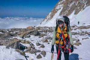 Emma Lyddan geared up on Denali. Photo courtesy of Emma Lyddan.