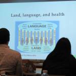 Attendees of the Sealaska Heritage Institute&rsquo;s Haa Shuka Community Language Learning Project language apprentice and mentor pairing program listen to Alice Taff, Affiliate Assistant Professor of Alaska Native Languages at the University of Alaska Southeast, speak about the connection between language and health. Mary Catharine Martin | Capital City Weekly