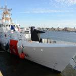 The Coast Guard Cutter John McCormick (WPC 1121) sits moored at Coast Guard Island in Alameda, California, March 7. The crew of the John McCormick is currently on a 6,200-mile transit to their home port of Ketchikan to be commissioned April 12. The Coast Guard Cutter Alex Haley, homeported in Kodiak, Alaska, is moored in the background.(U.S. Coast Guard photo | Lt. Brian Dykens)