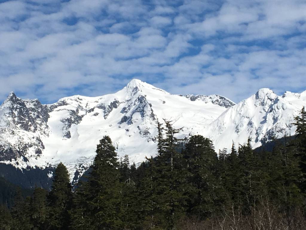 Coast Mts. from Mile 38 on April 7. (Photo by Denise Carroll)