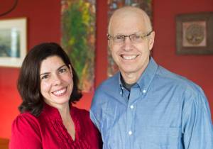 Ken Leghorn with his wife, Julie Coppens, in their Juneau home on Tuesday, Feb. 28, 2017. Leghorn died earlier this month from pancreatic cancer. (Michael Penn | Juneau Empire File)